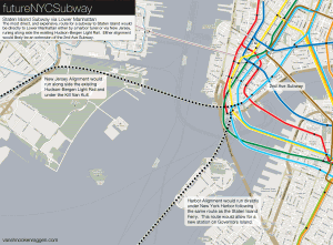 Downtown Manhattan connection to a subway to Staten Island