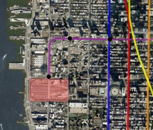 Map of 7 Line extension from Times Sq to Hudson Yards