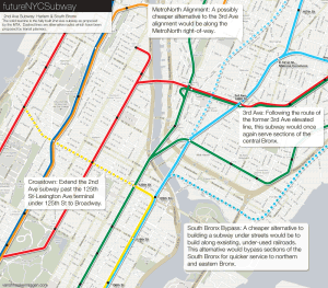 2nd Ave subway alternatives in Harlem and the South Bronx.