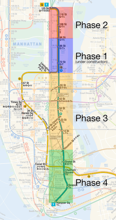 Second Ave subway proposed route.