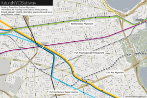 Flushing Trunk Line along Northern Boulevard and alternatives.