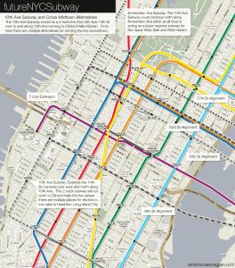 10th Ave Subway and Crosstown alternatives.