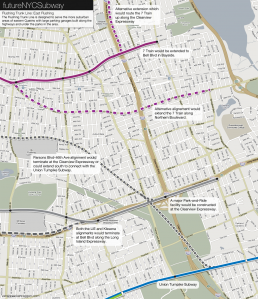 Flushing Trunk Line branches through Bayside and eastern Flushing.