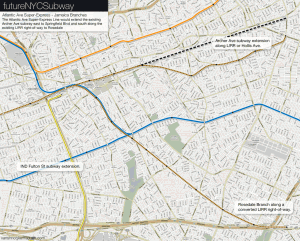 The Atlantic Ave Super-Express lines in Jamaica.