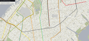 Triboro RX Line through southern Brooklyn from Bay Ridge to Broadway Junction.