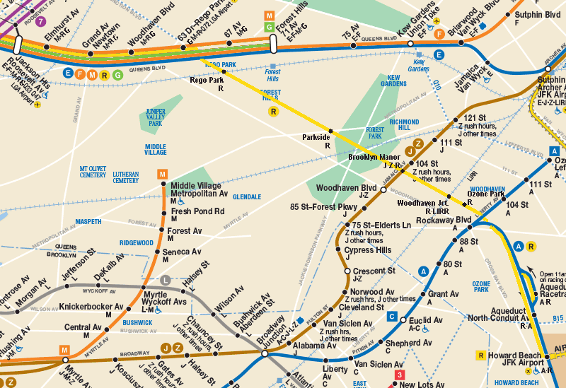 R Train extension along the LIRR Rockaway Branch via NYObserver