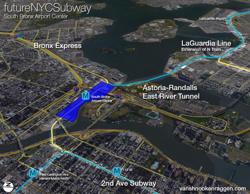 South Bronx Airport Center with Subway connections.