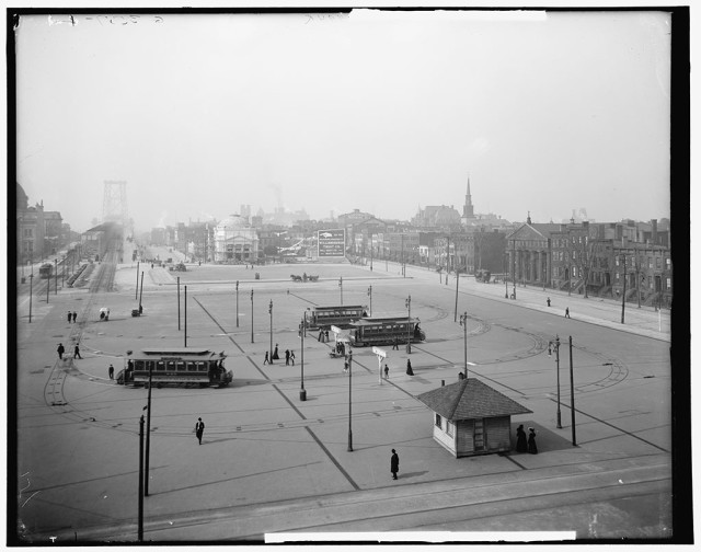 Trolley Plaza at the Williamsburg Bridge.