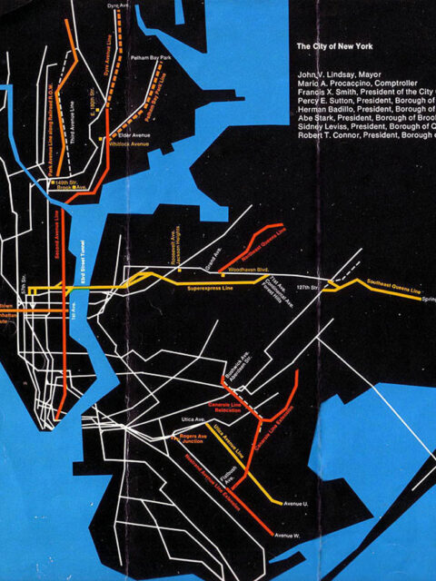 Map of the MTA's Program for Action, 1969