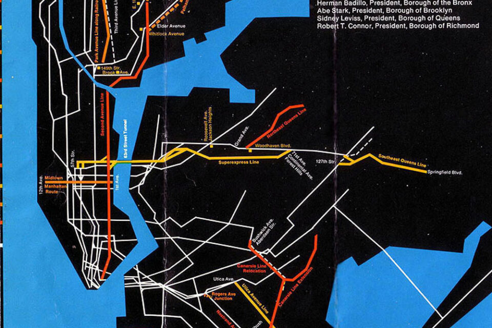 Map of the MTA's Program for Action, 1969