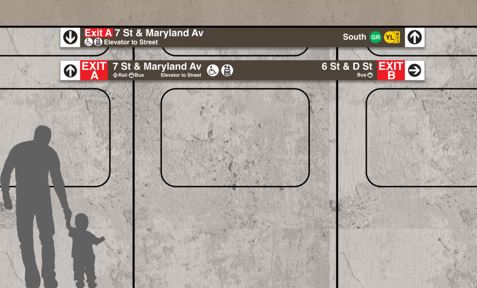 WMATA Wayfinding: Ceiling Direction Signage Alternatives
