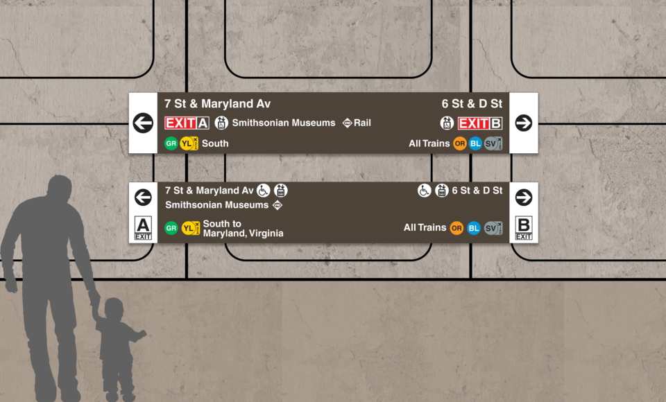 WMATA Wayfinding: Wall Sign Alternatives