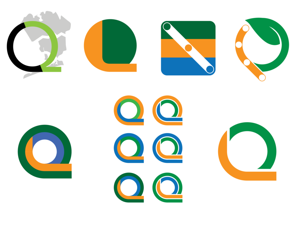QueensLink logo evolution.