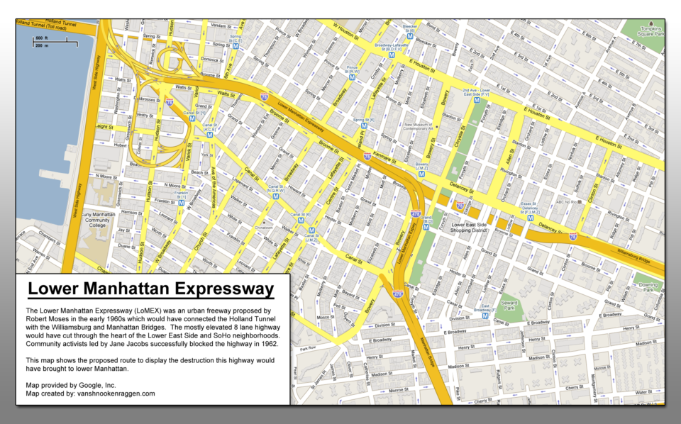 Unbuilt Highway: Lower Manhattan Expressway