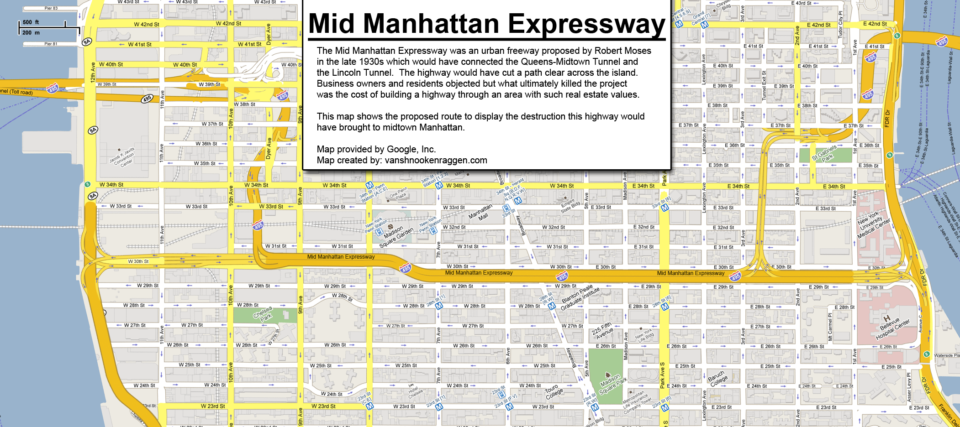 Unbuilt Highway: Mid-Manhattan Expressway