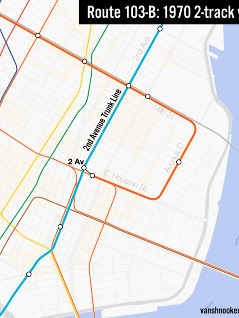 1970 plans for the 6th Ave-14th St cuphandle loop.