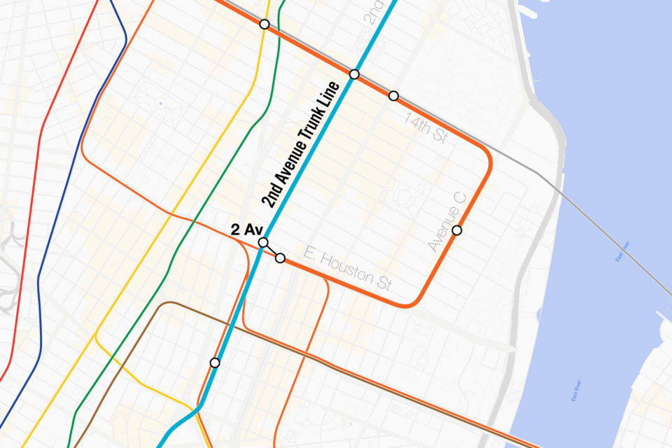 1970 plans for the 6th Ave-14th St cuphandle loop.